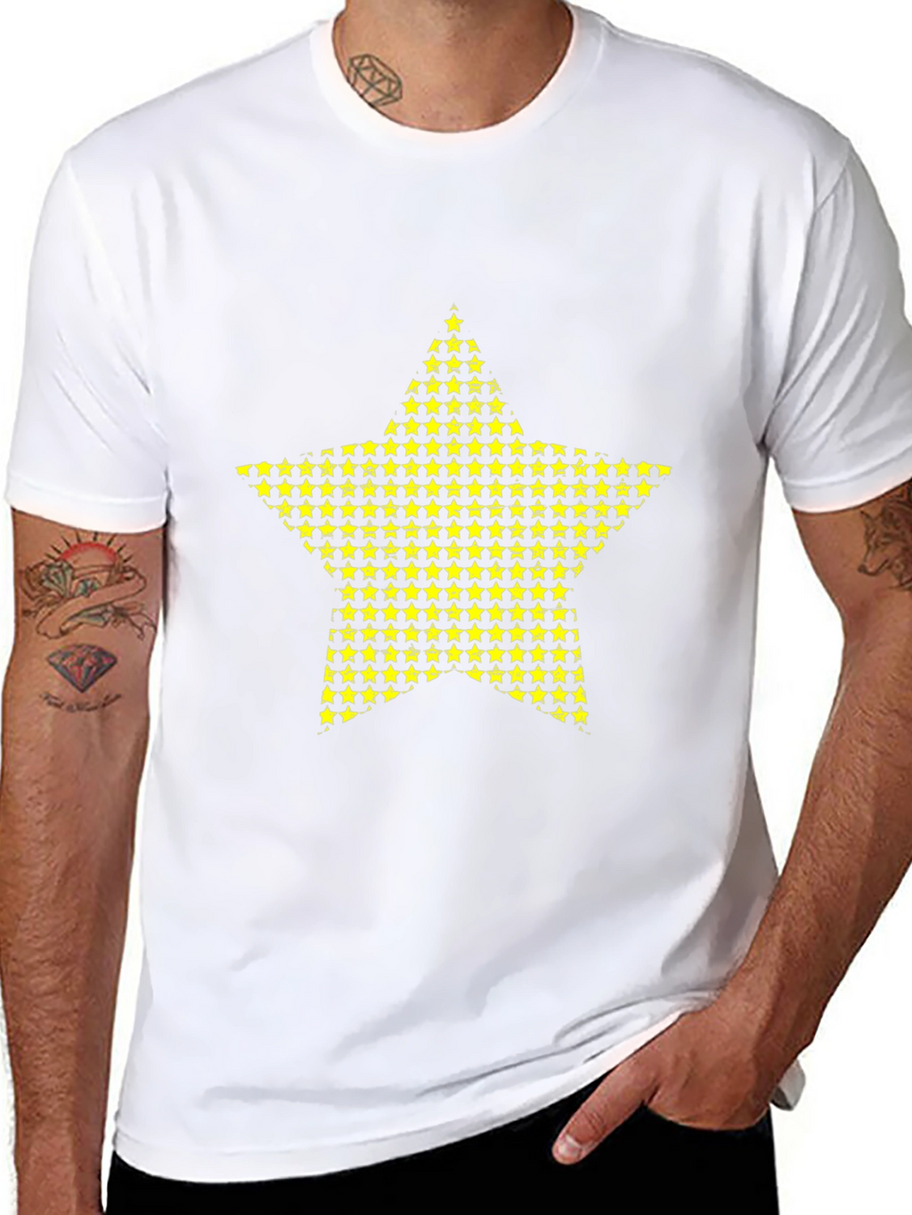 Starry Star Black T-Shirt - Casual Style