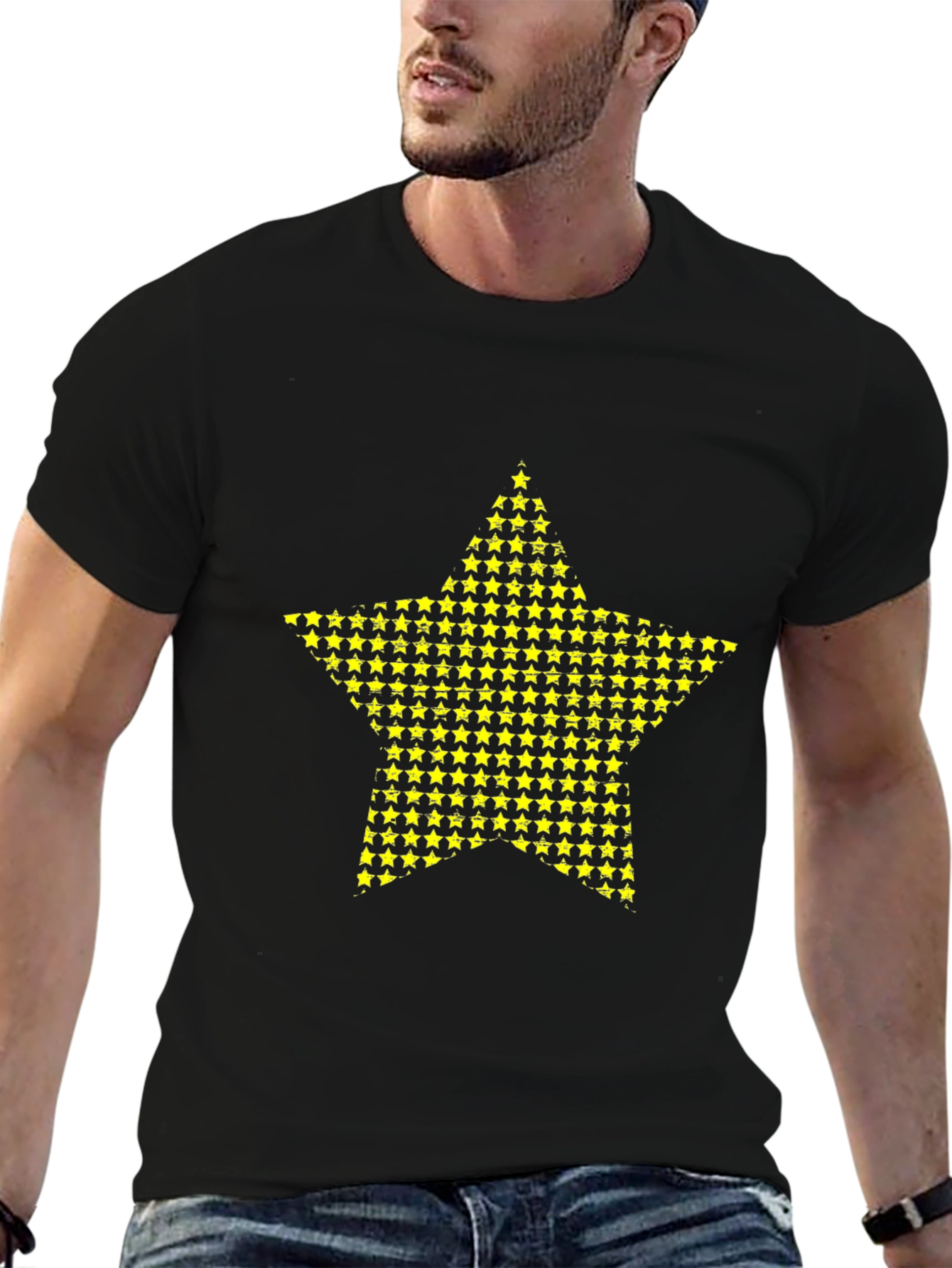 Starry Star Black T-Shirt - Casual Style