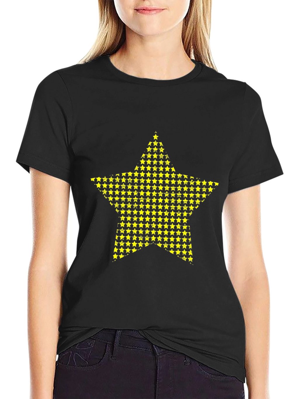 Starry Star Black T-Shirt - Casual Style