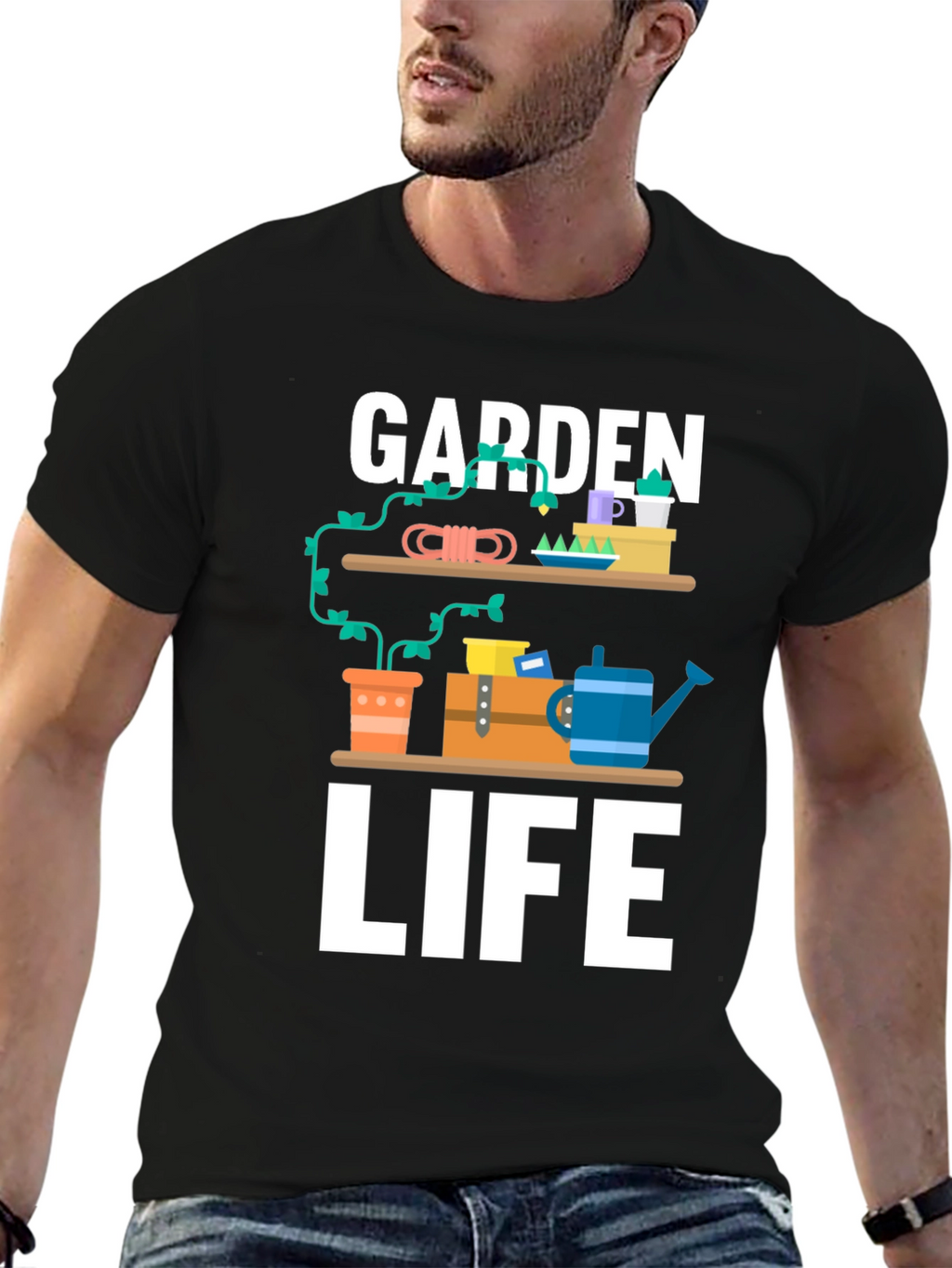 Garden Life Graphic Tee - Black Unisex T-Shirt