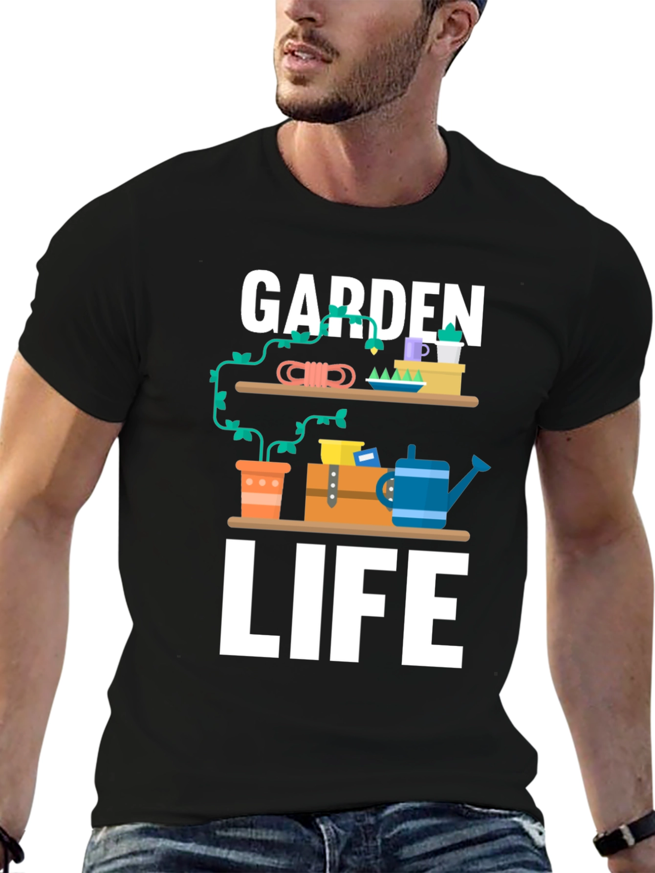 Garden Life Graphic Tee - Black Unisex T-Shirt