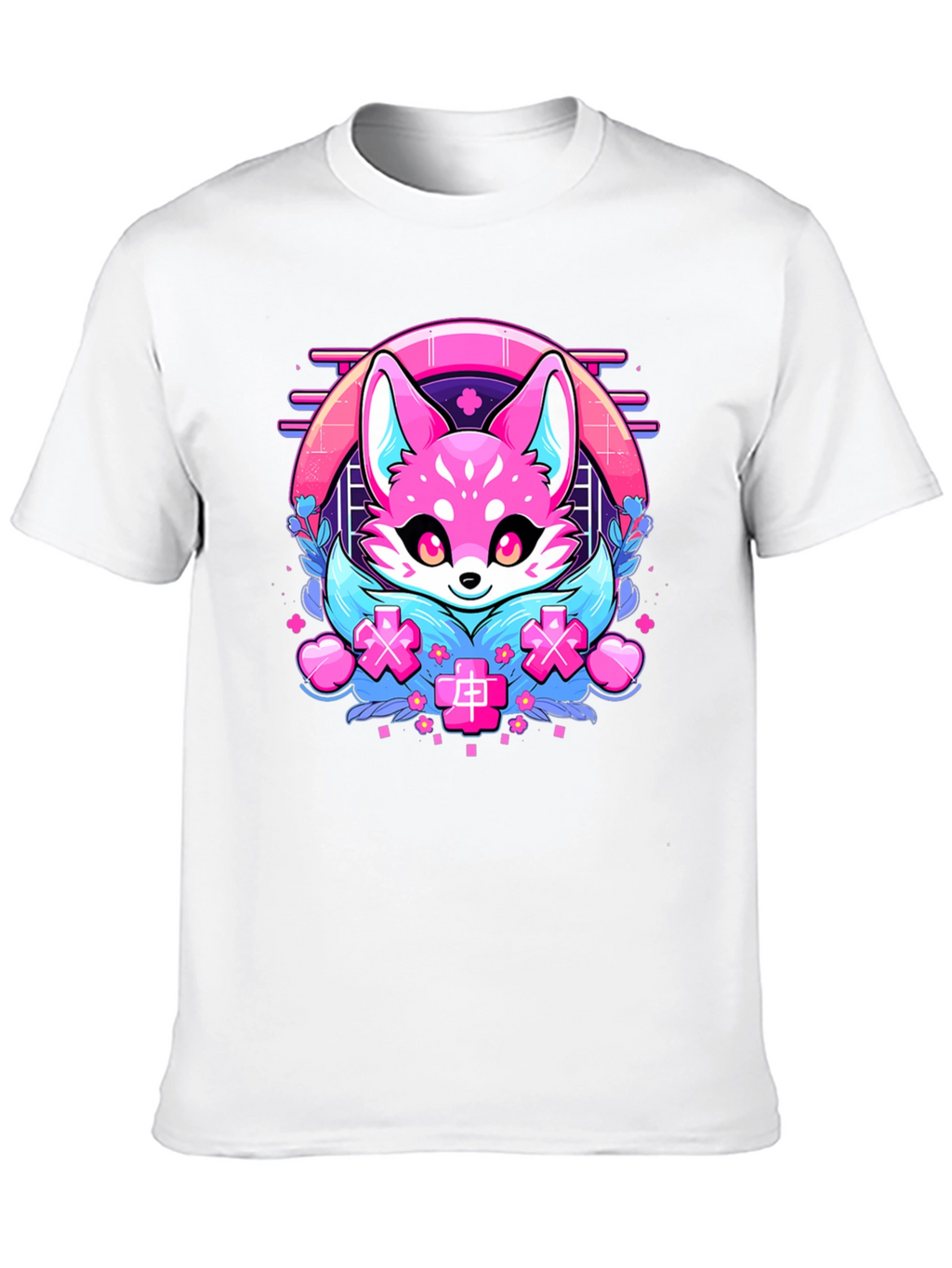 Kawaii Fox Graphic T-Shirt - Anime Style
