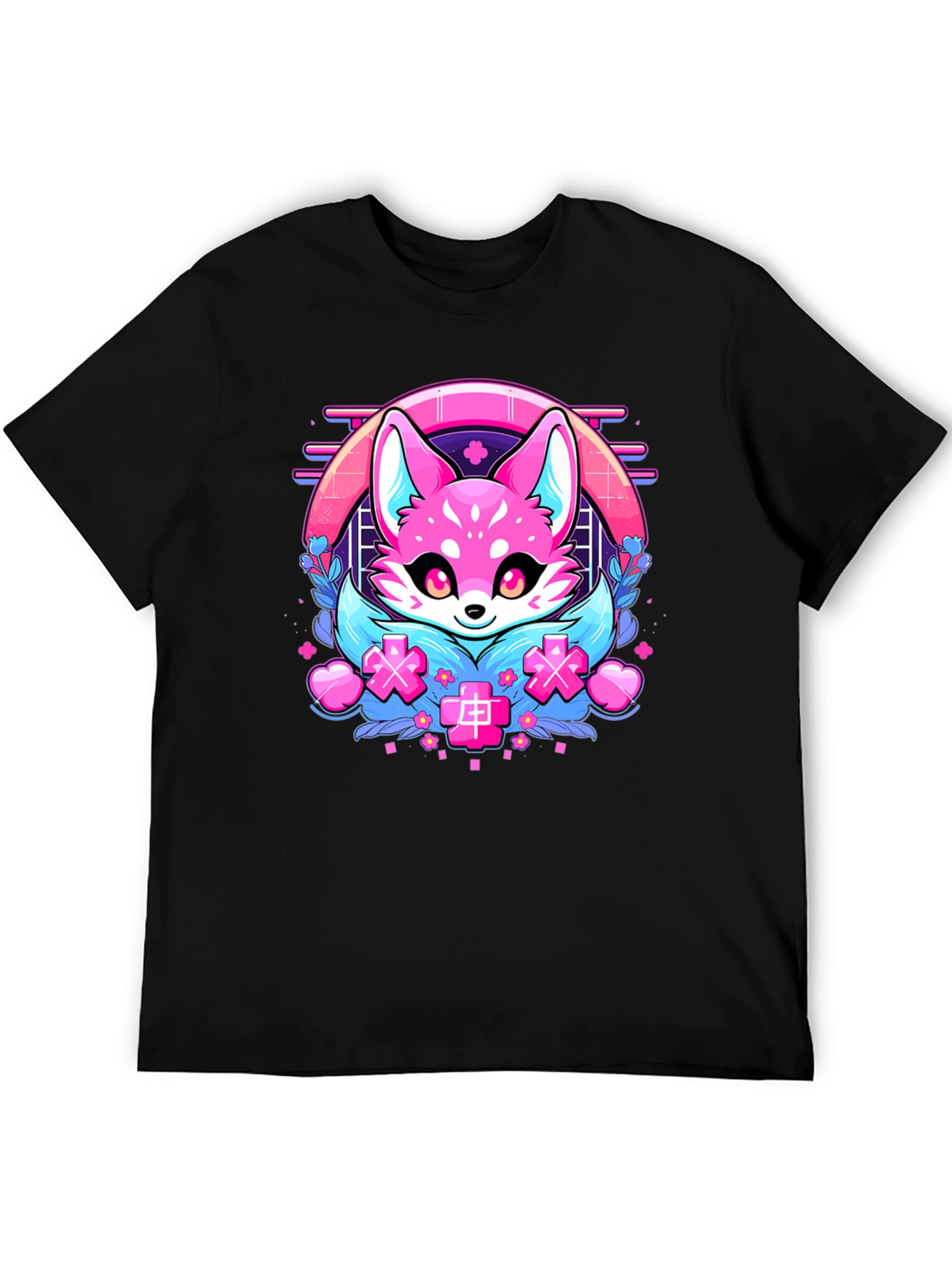 Kawaii Fox Graphic T-Shirt - Anime Style