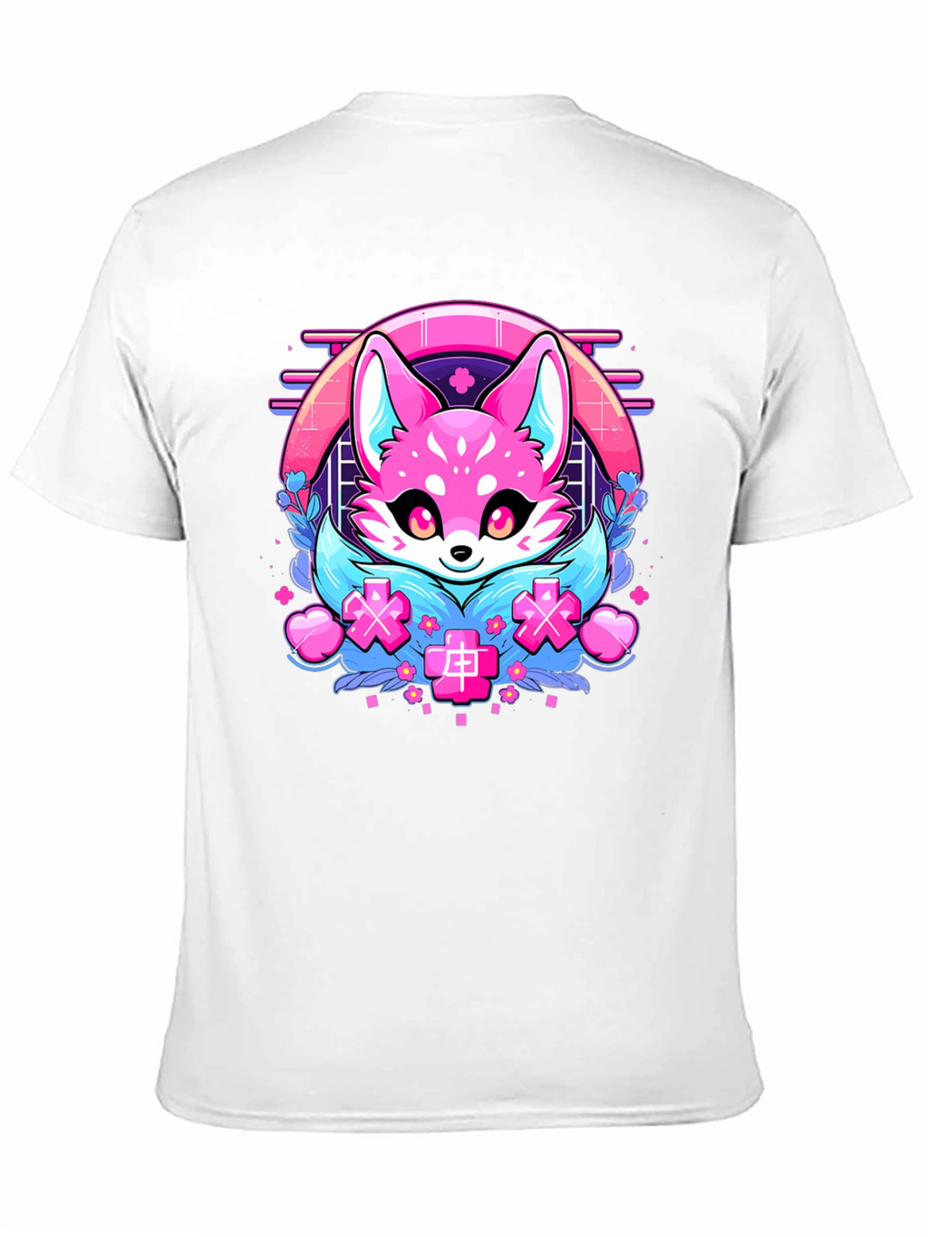 Kawaii Fox Graphic T-Shirt - Anime Style