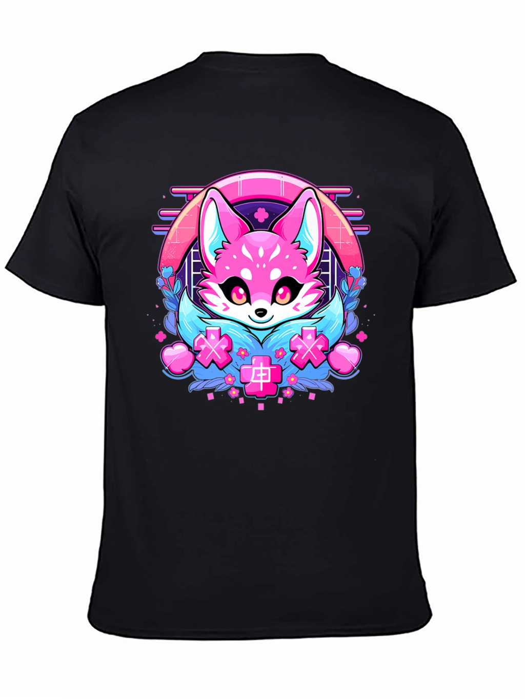 Kawaii Fox Graphic T-Shirt - Anime Style