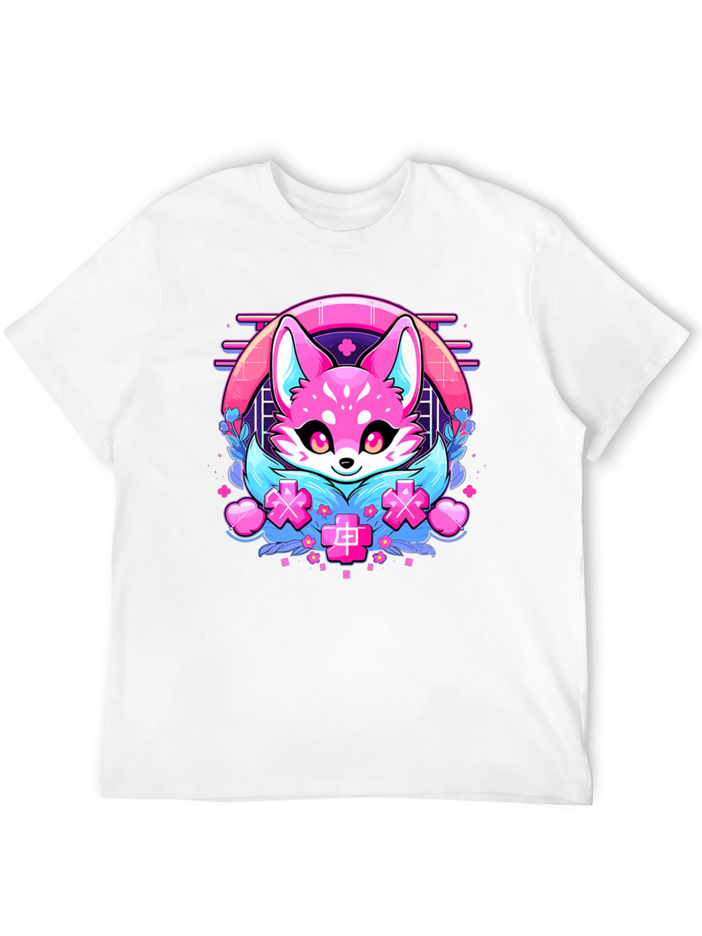 Kawaii Fox Graphic T-Shirt - Anime Style
