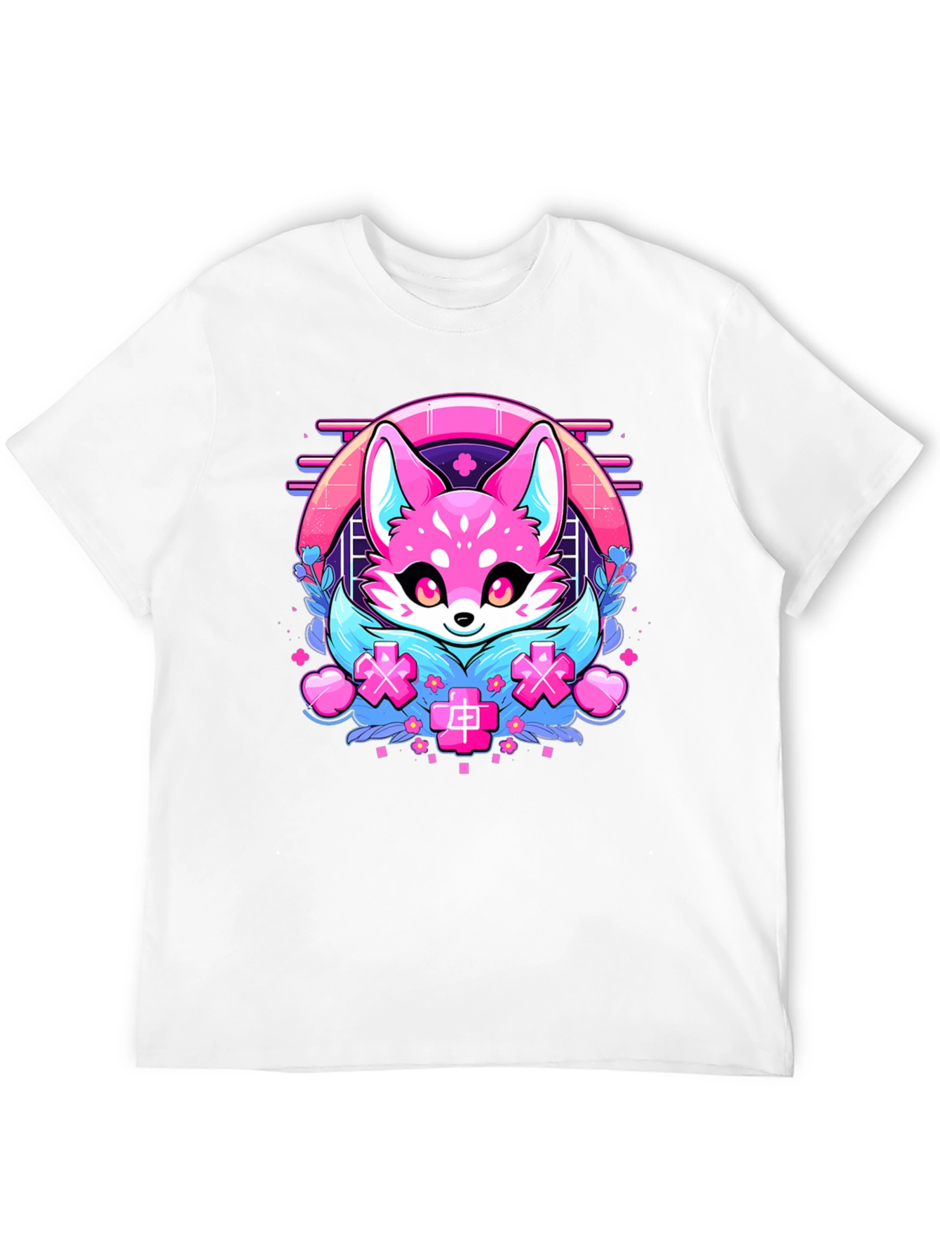 Kawaii Fox Graphic T-Shirt - Anime Style