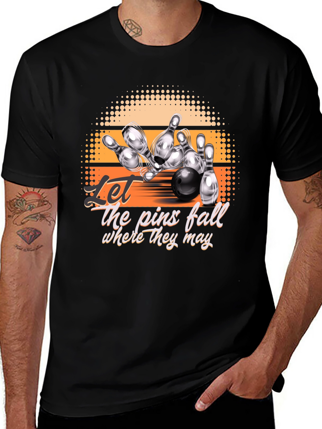 Bowling Strike Graphic Tee - Let the Pins Fall