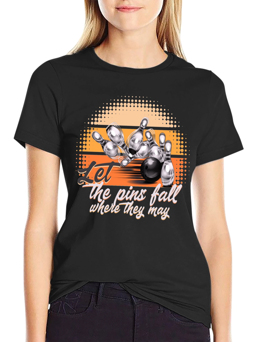 Bowling Strike Graphic Tee - Let the Pins Fall