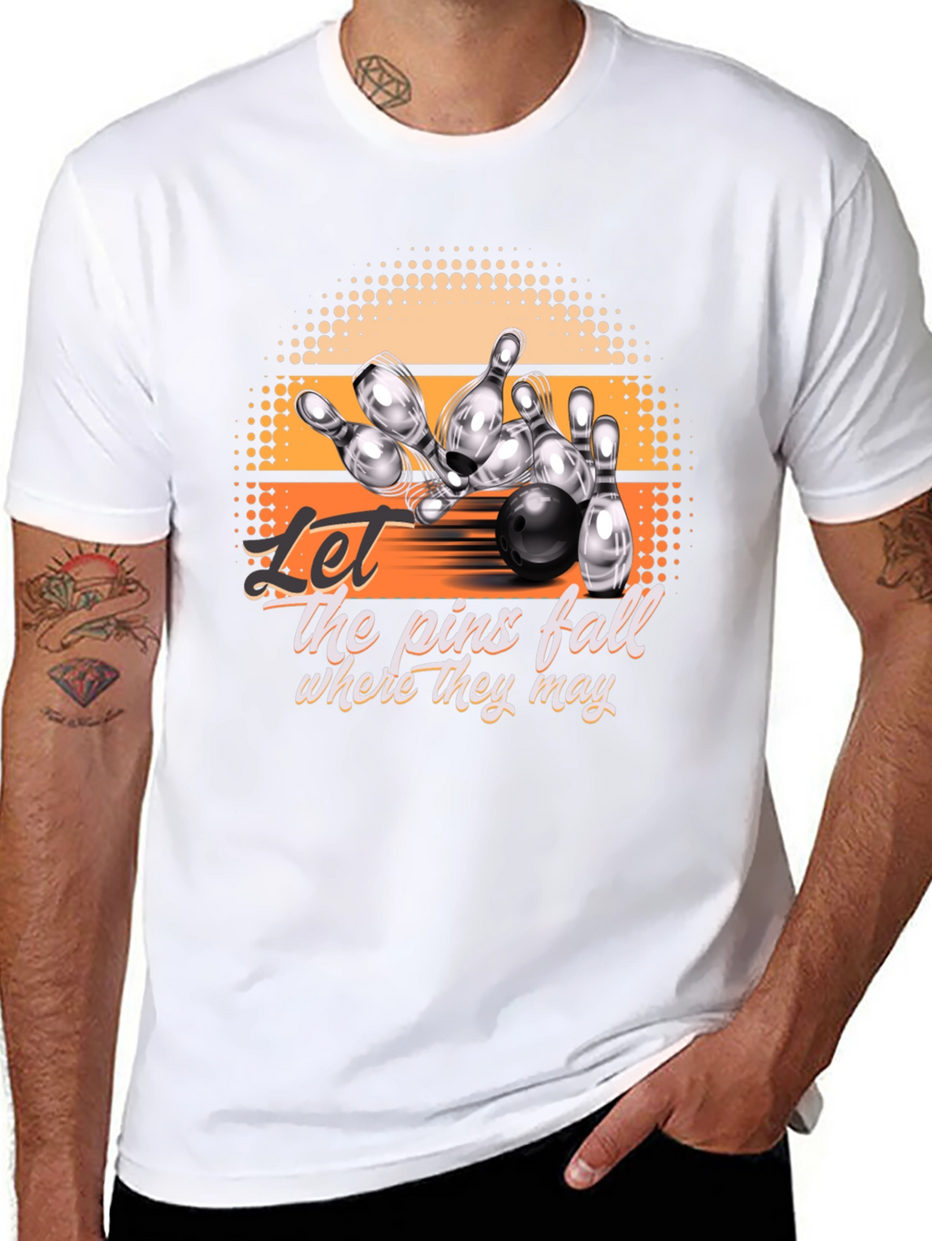 Bowling Strike Graphic Tee - Let the Pins Fall