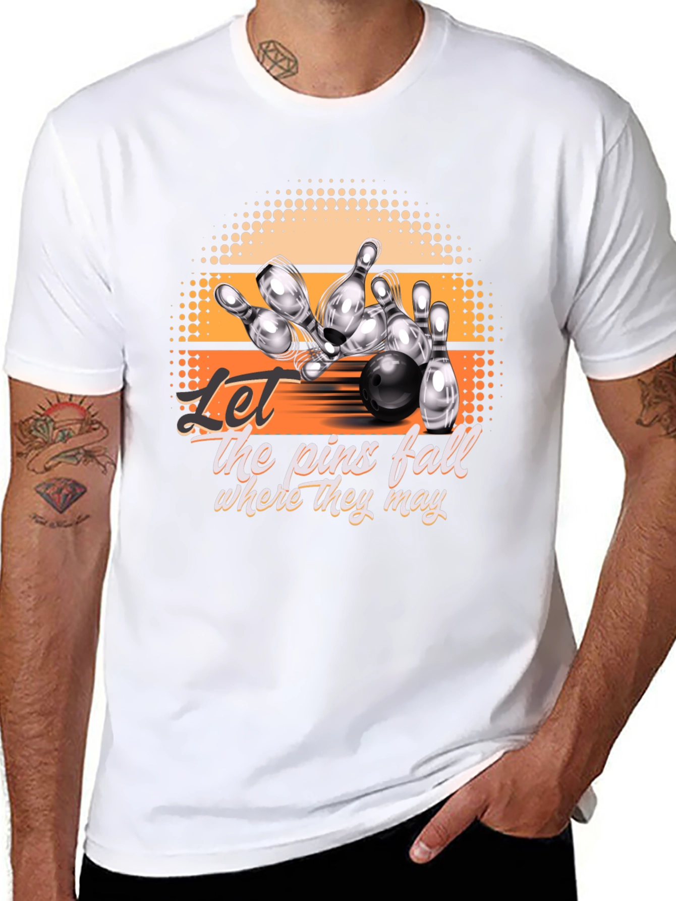 Bowling Strike Graphic Tee - Let the Pins Fall