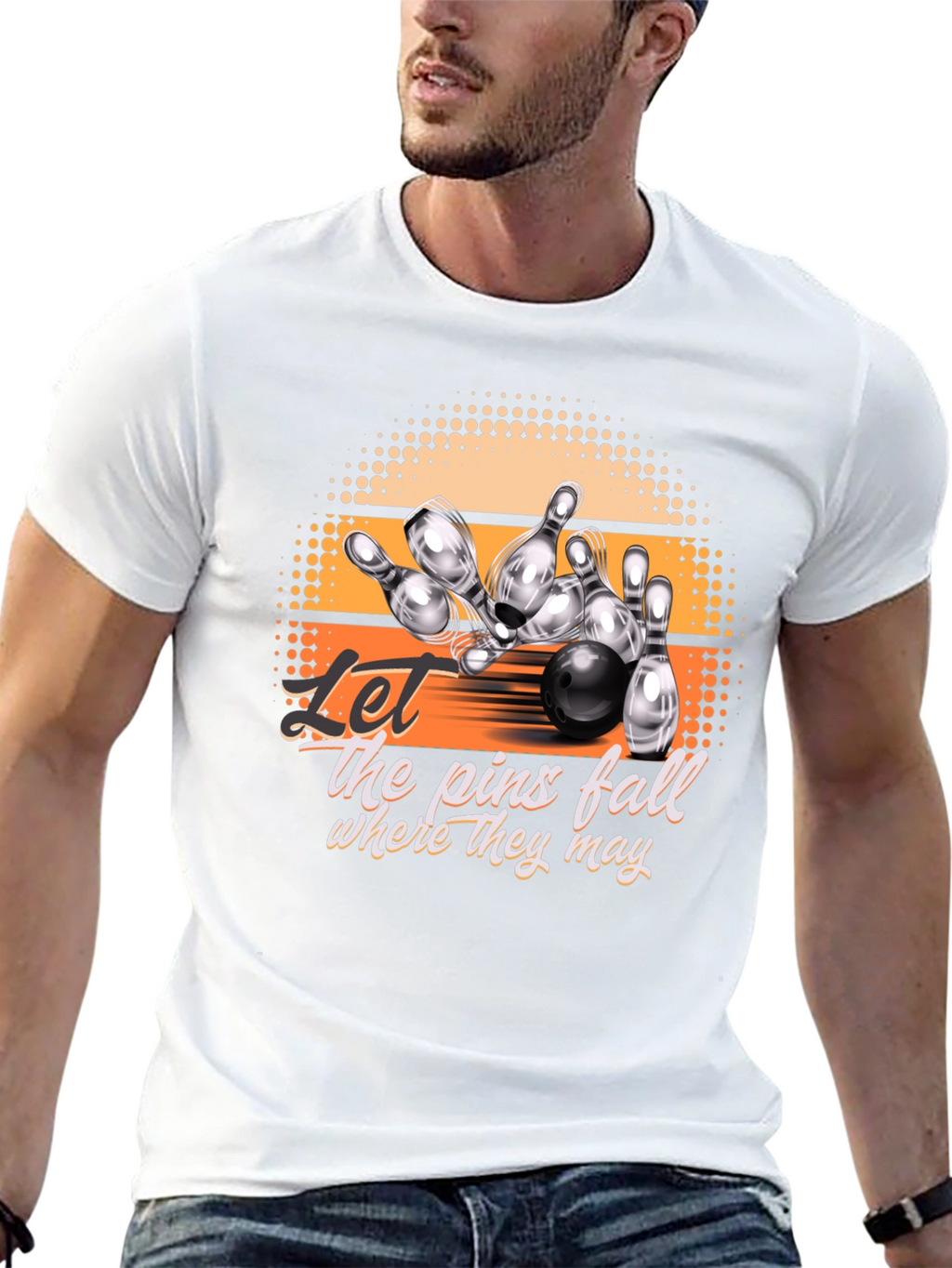 Bowling Strike Graphic Tee - Let the Pins Fall