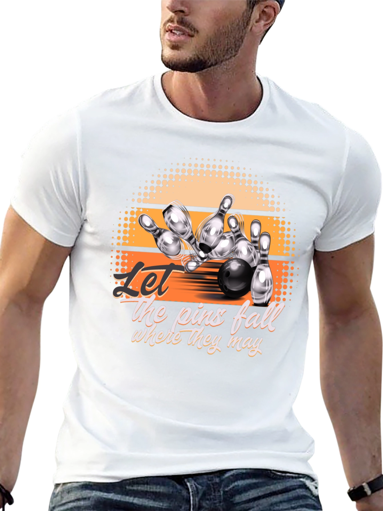 Bowling Strike Graphic Tee - Let the Pins Fall