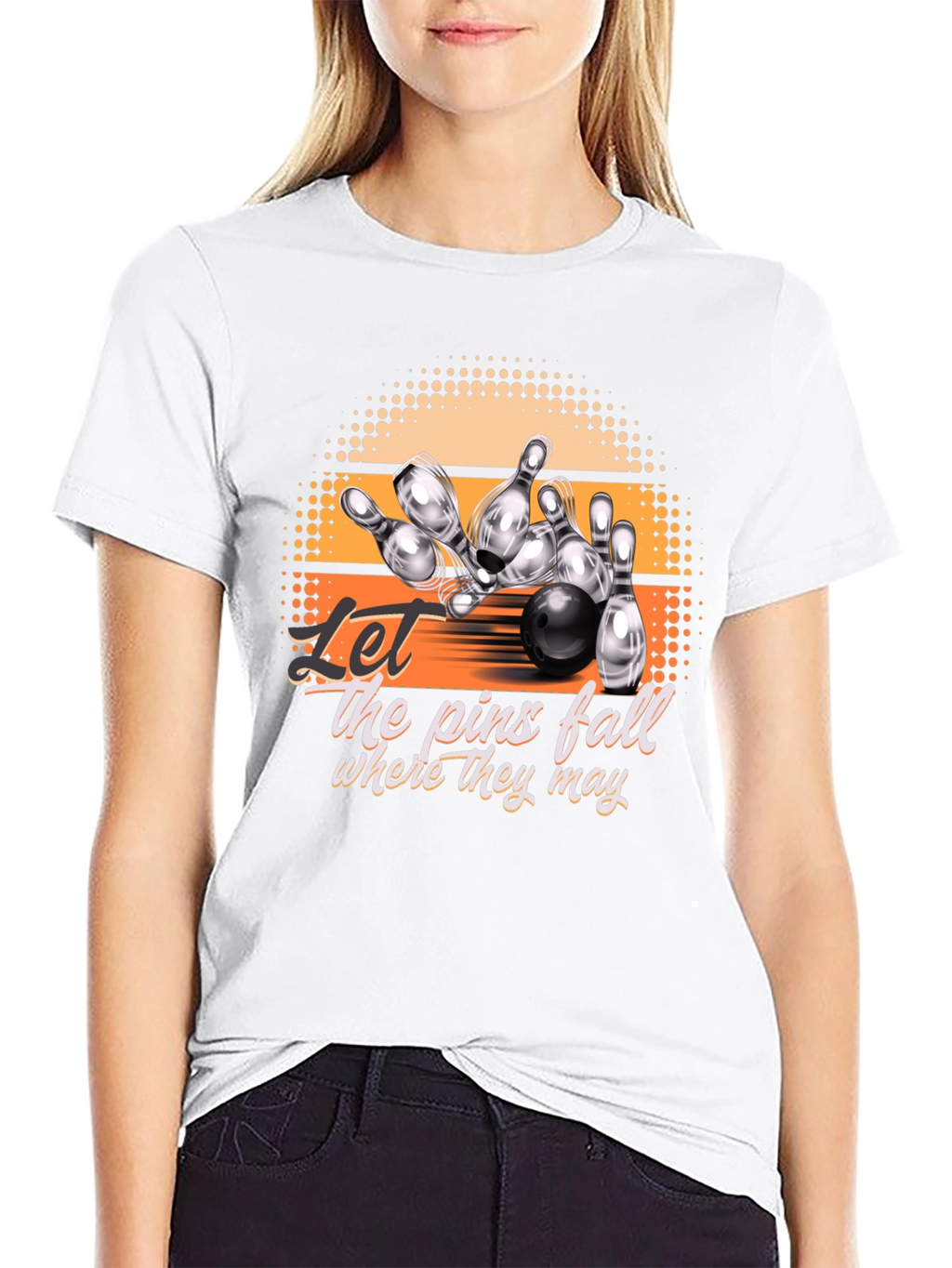 Bowling Strike Graphic Tee - Let the Pins Fall