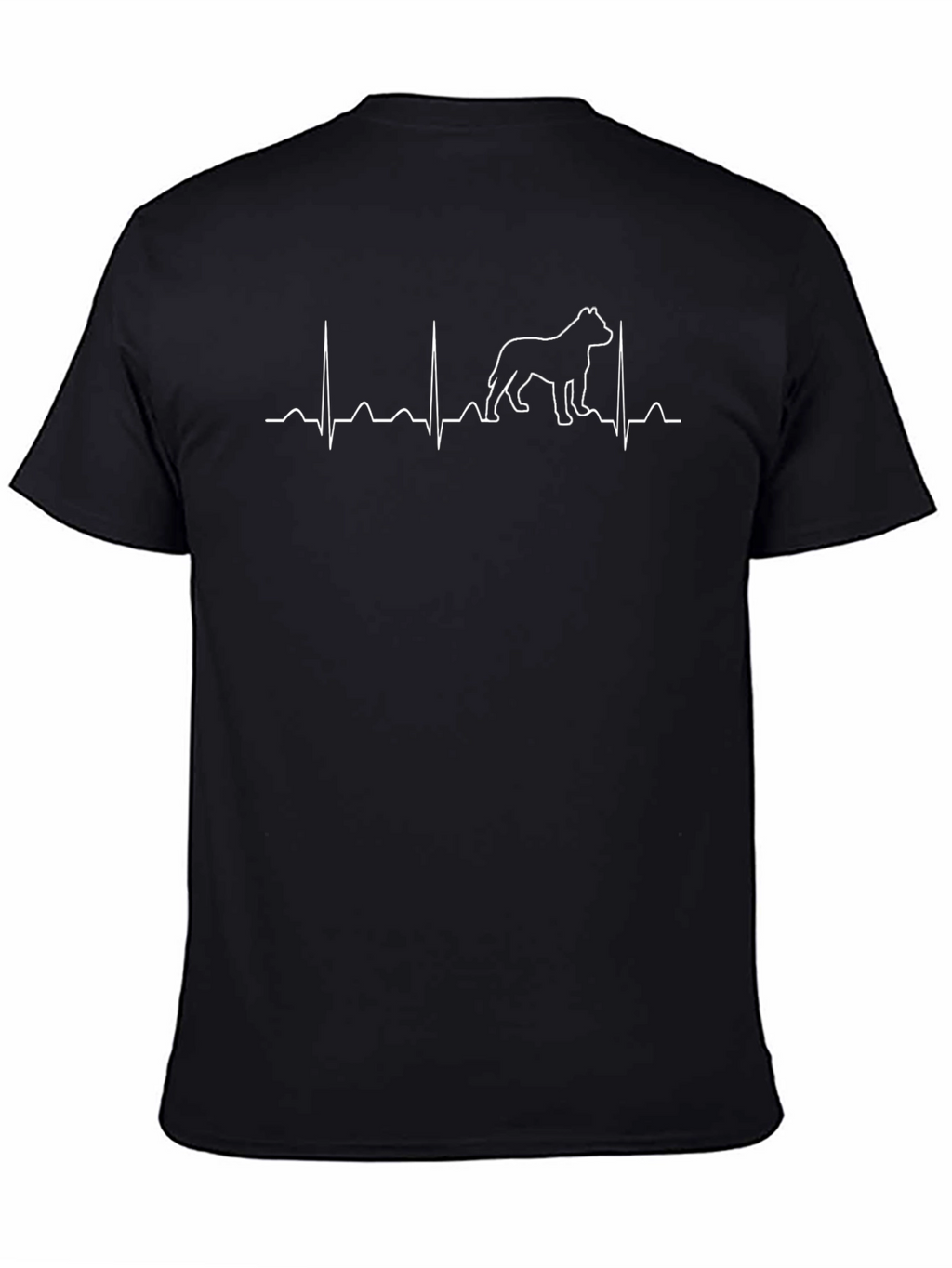 Dog Breed Heartbeat T-Shirt - Black