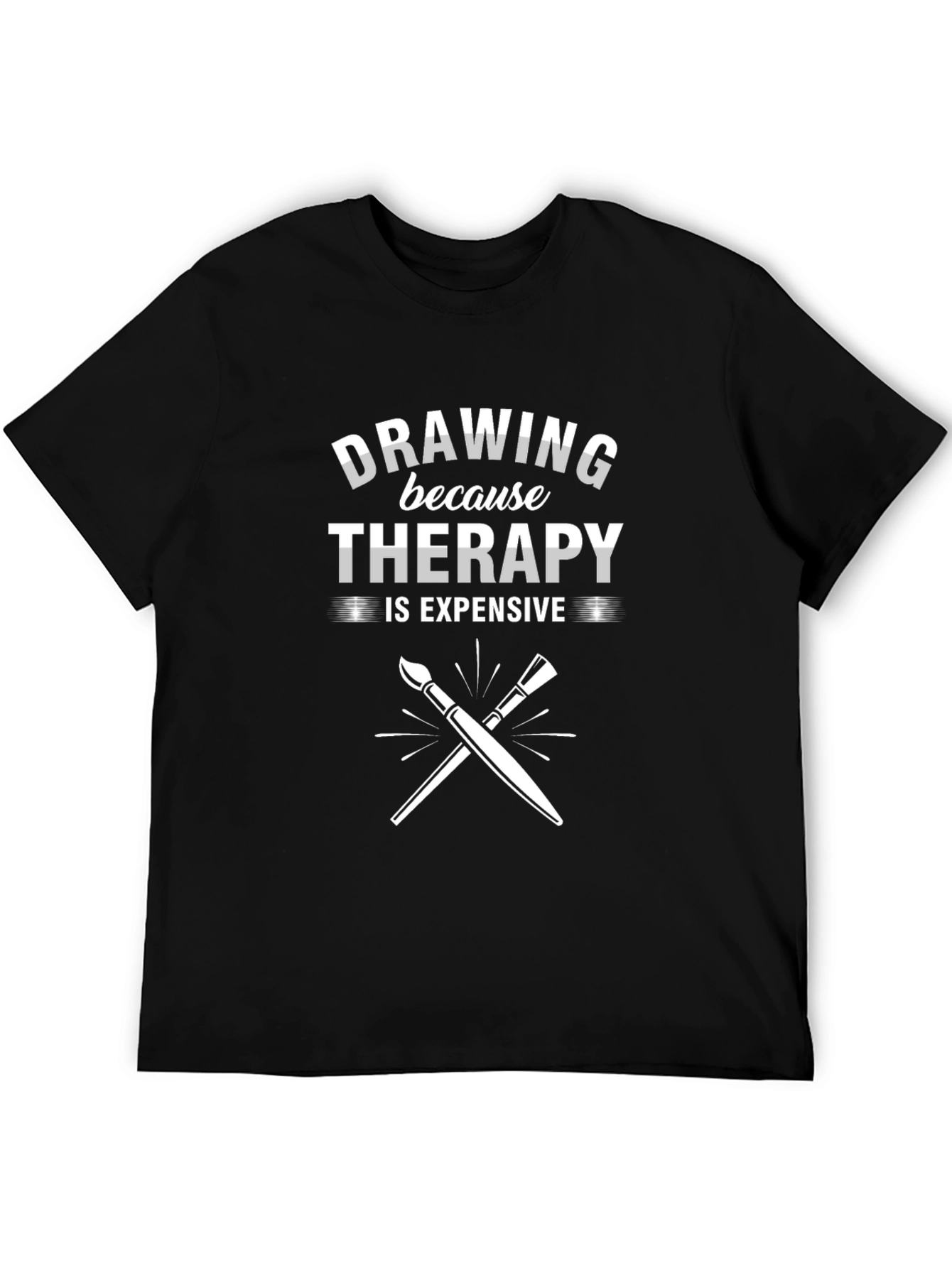 Drawing Therapy Tee - Artist Humor Shirt