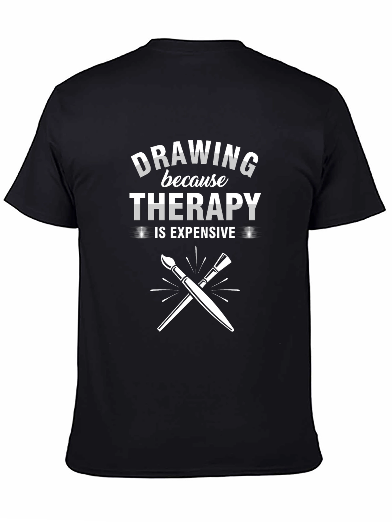 Drawing Therapy Tee - Artist Humor Shirt