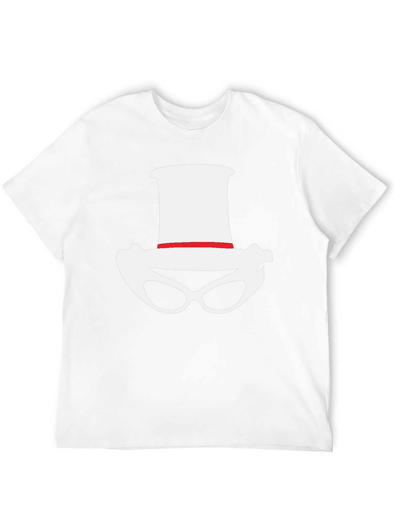 Novelty Hat and Glasses Black T-Shirt