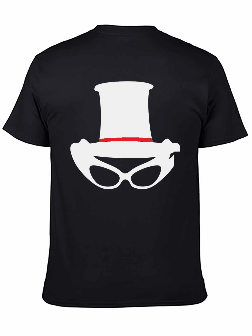 Novelty Hat and Glasses Black T-Shirt