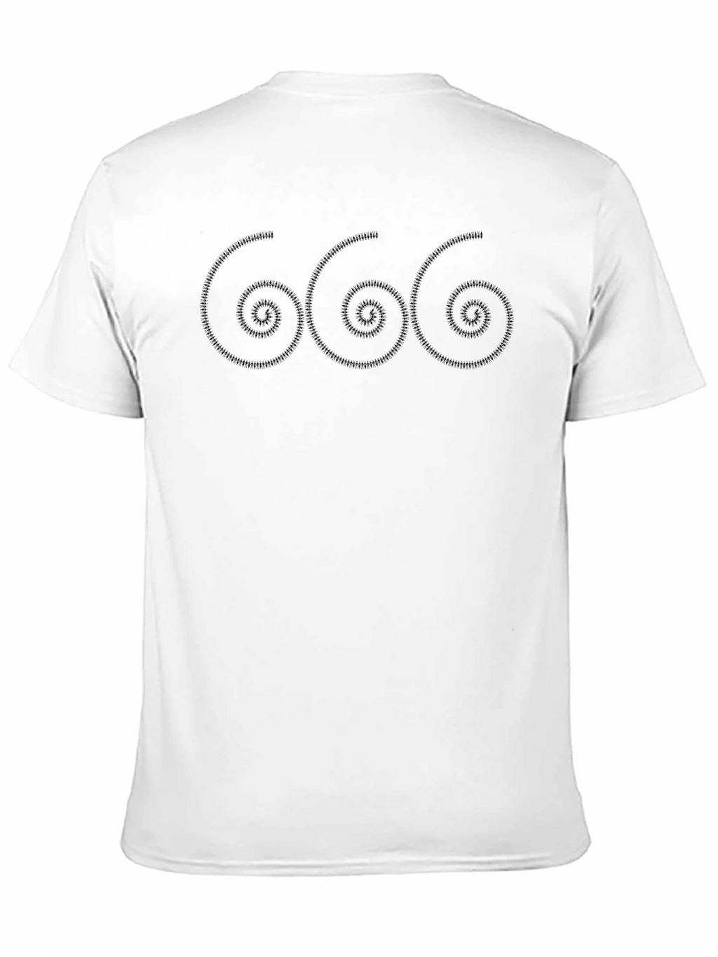 Mens Black Graphic Tee - 666 Design