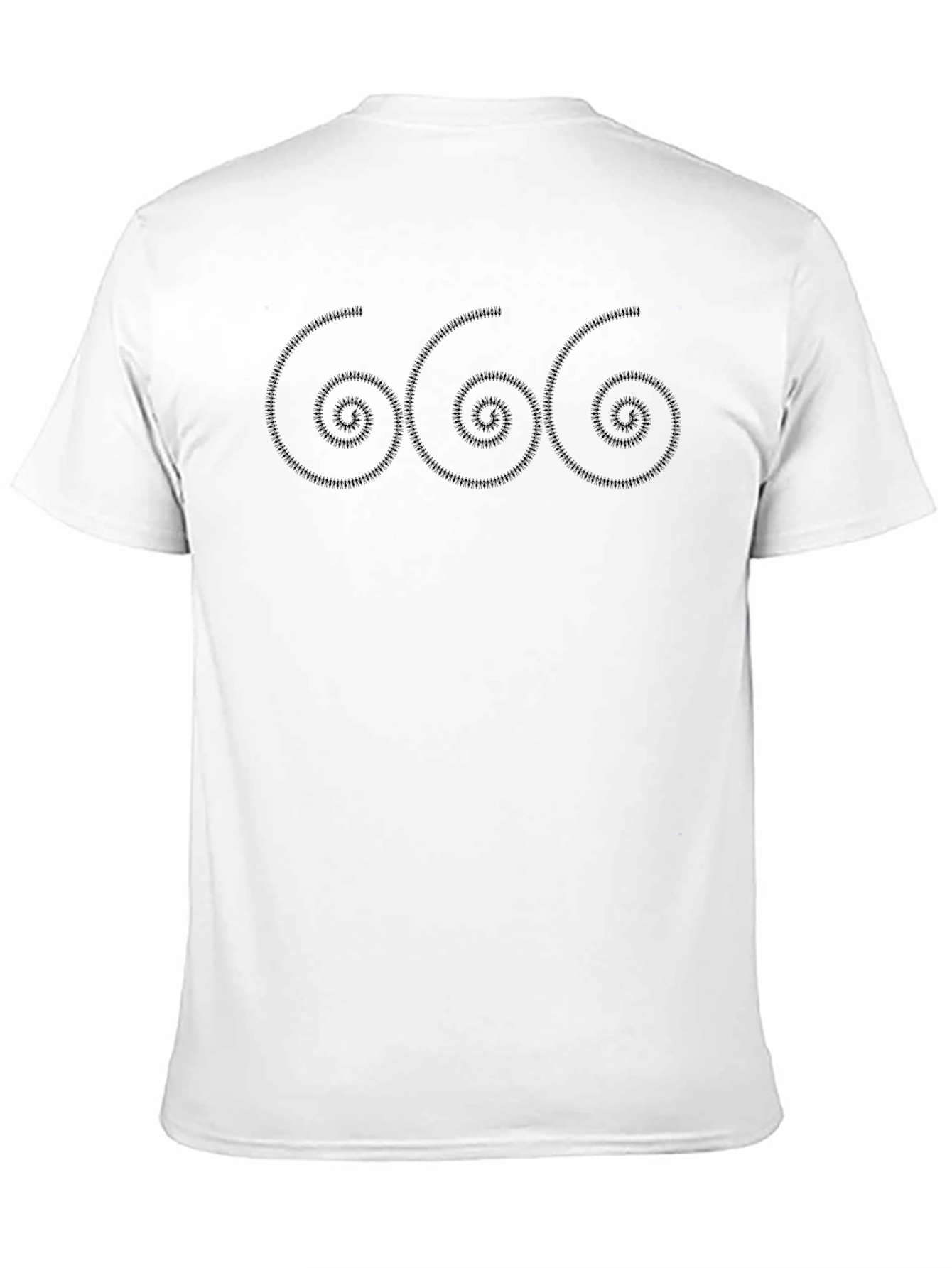 Mens Black Graphic Tee - 666 Design