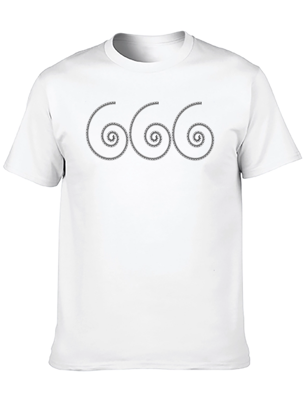 Mens Black Graphic Tee - 666 Design