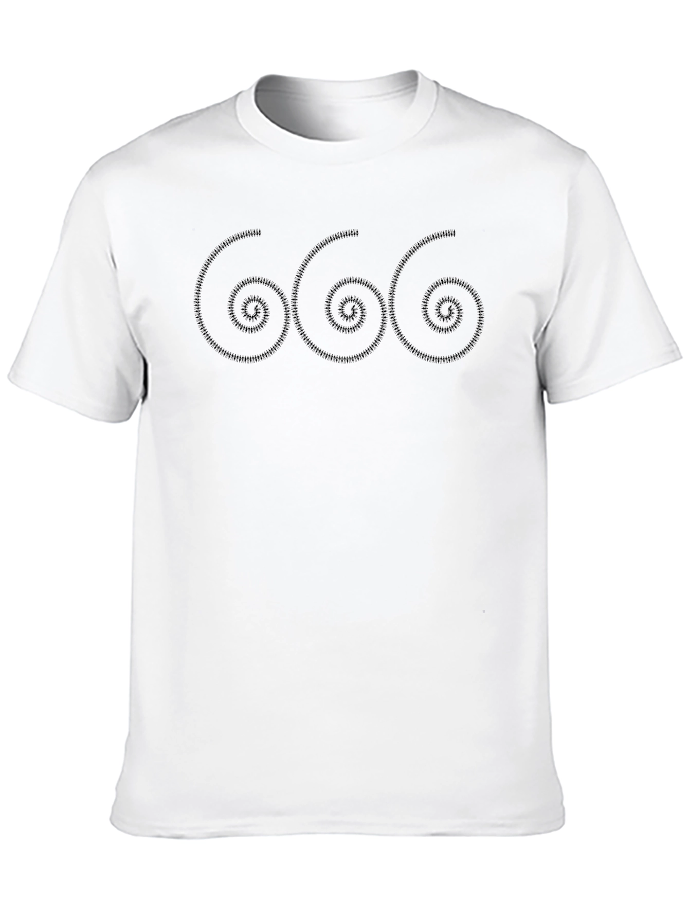 Mens Black Graphic Tee - 666 Design