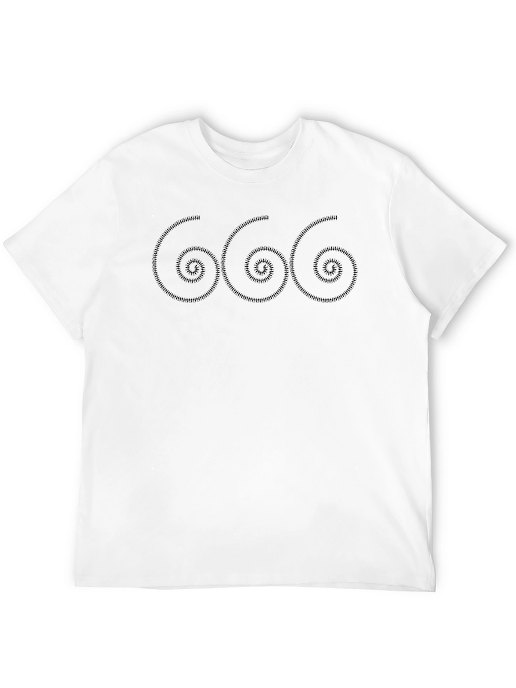 Mens Black Graphic Tee - 666 Design