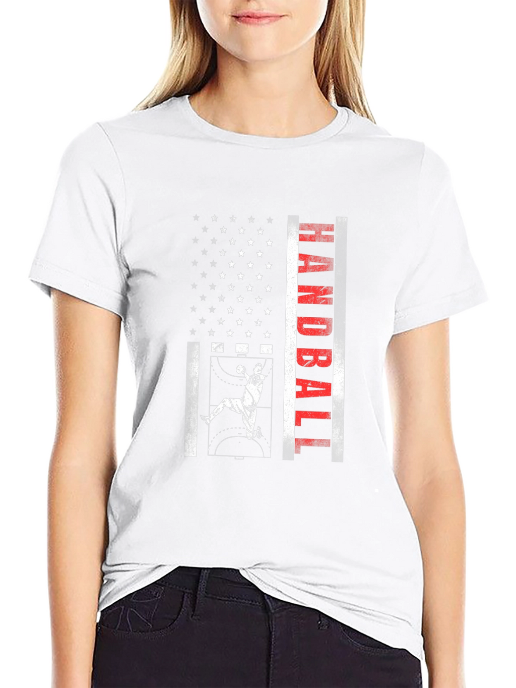 Handball American Flag Graphic Tee
