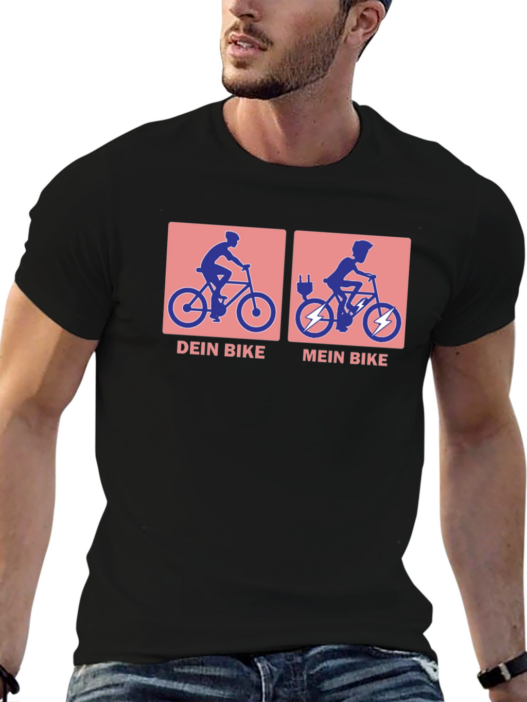 Electric Bike vs. Traditional Bike T-Shirt