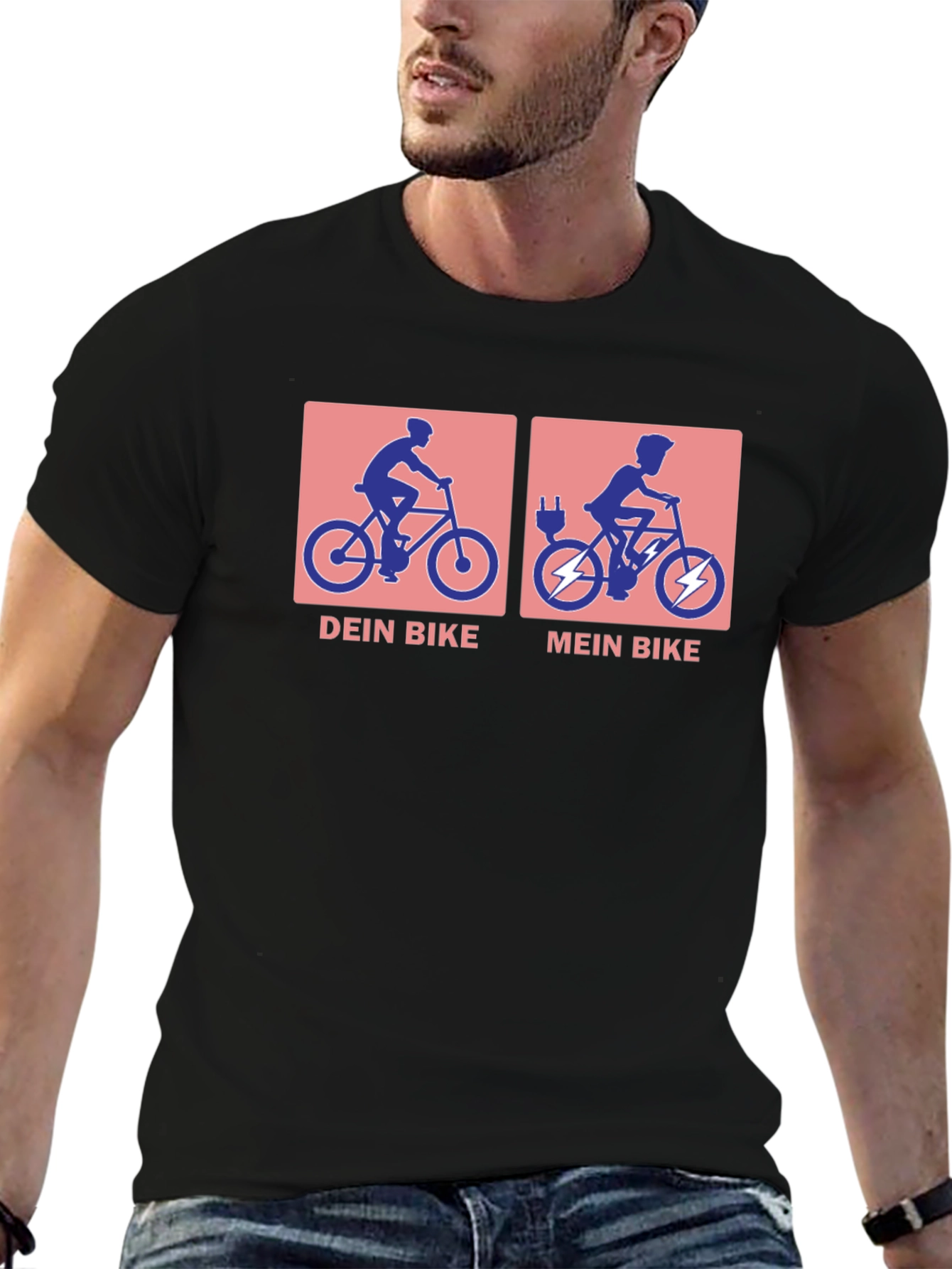 Electric Bike vs. Traditional Bike T-Shirt