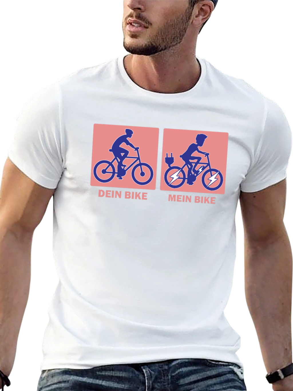 Electric Bike vs. Traditional Bike T-Shirt