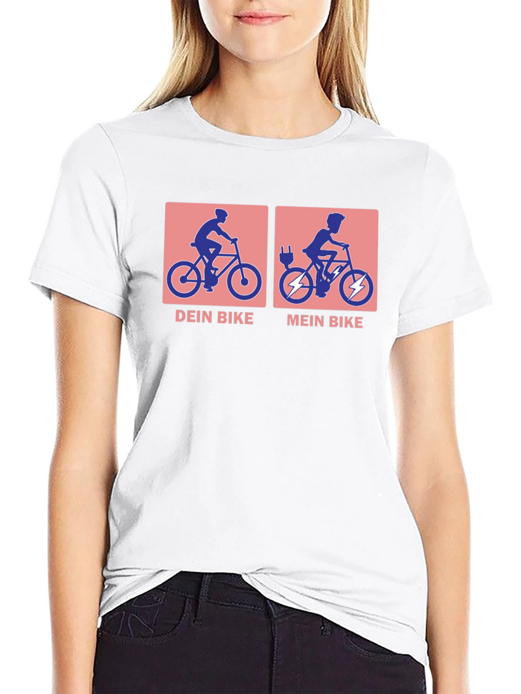 Electric Bike vs. Traditional Bike T-Shirt