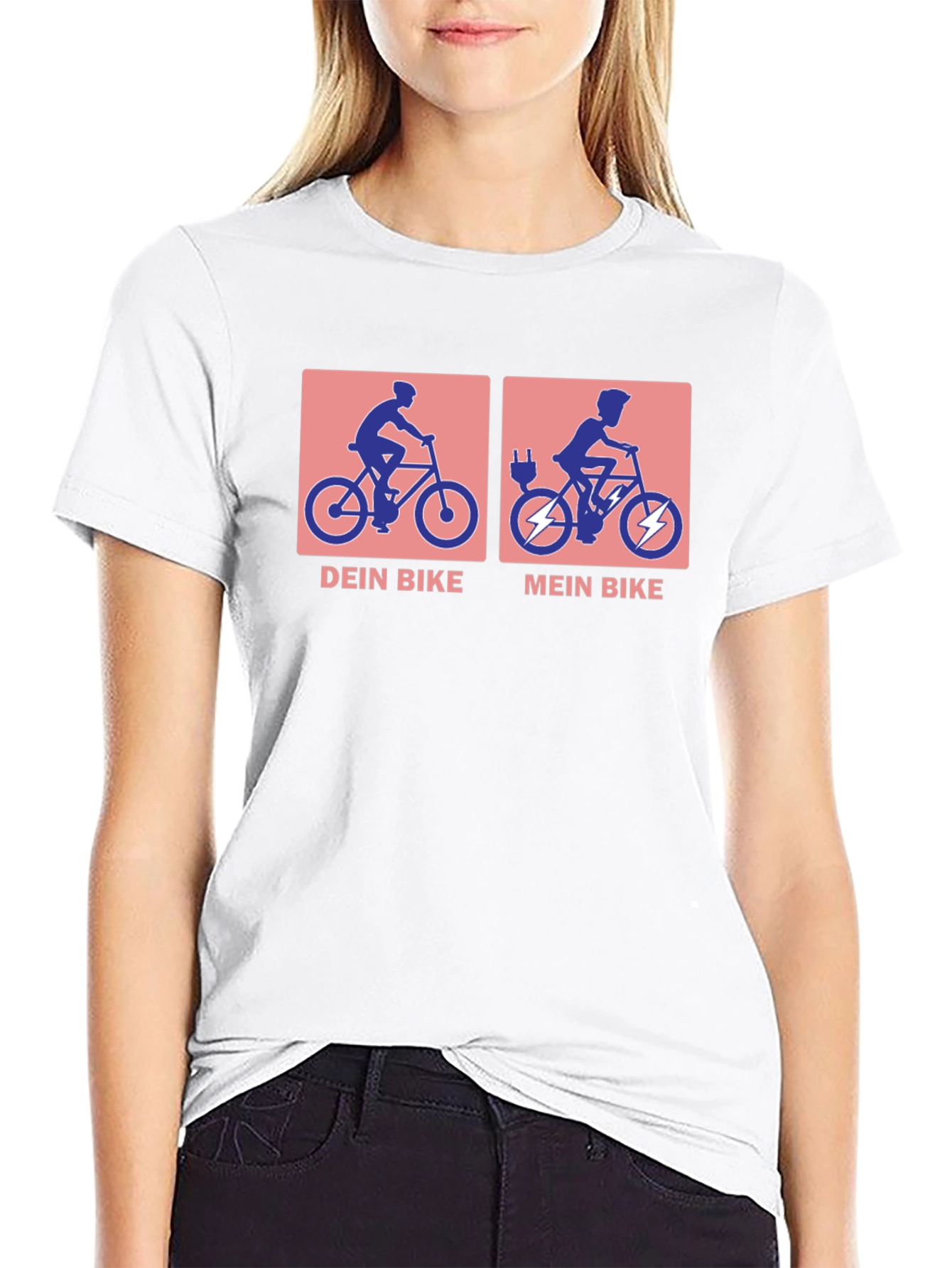 Electric Bike vs. Traditional Bike T-Shirt