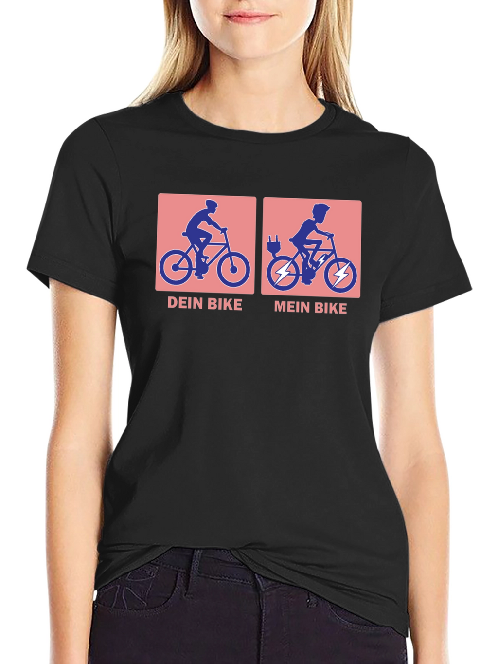 Electric Bike vs. Traditional Bike T-Shirt