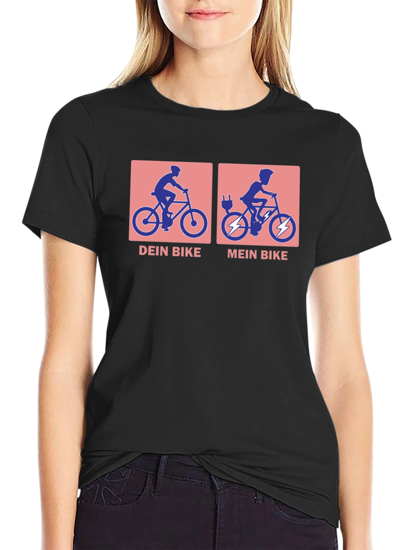 Electric Bike vs. Traditional Bike T-Shirt