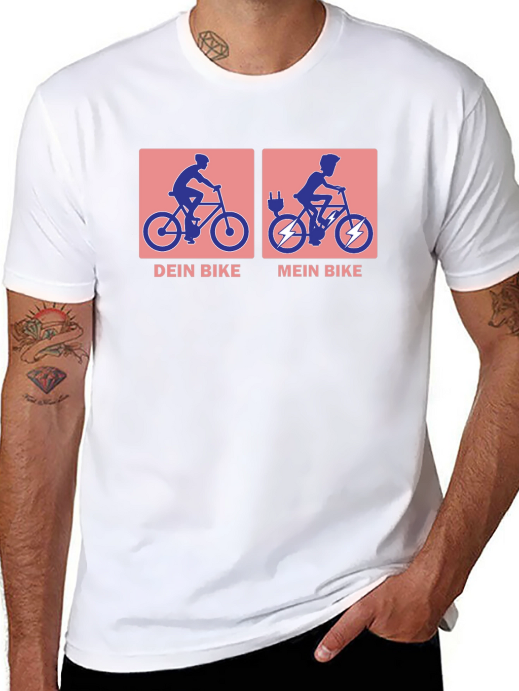 Electric Bike vs. Traditional Bike T-Shirt