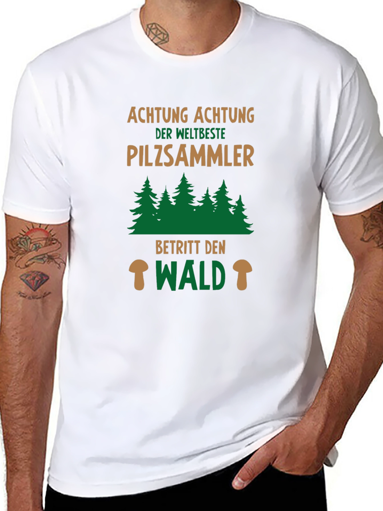Pilzsammler T-Shirt - Mushroom Hunter Forest Tee