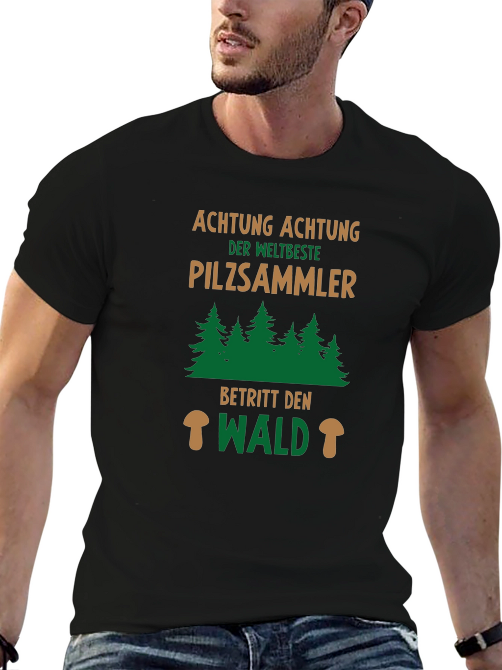 Pilzsammler T-Shirt - Mushroom Hunter Forest Tee
