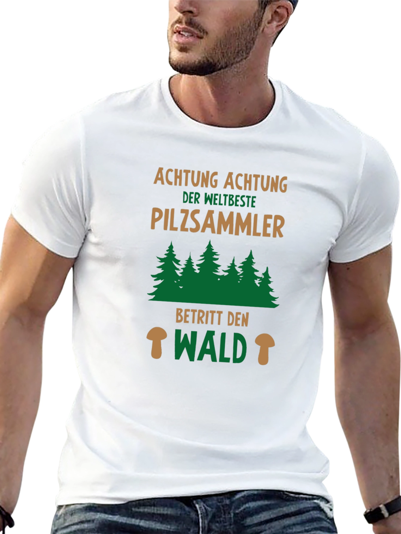 Pilzsammler T-Shirt - Mushroom Hunter Forest Tee
