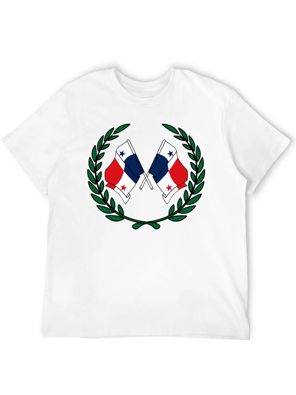 Panama Flag Laurel Wreath Graphic T-Shirt