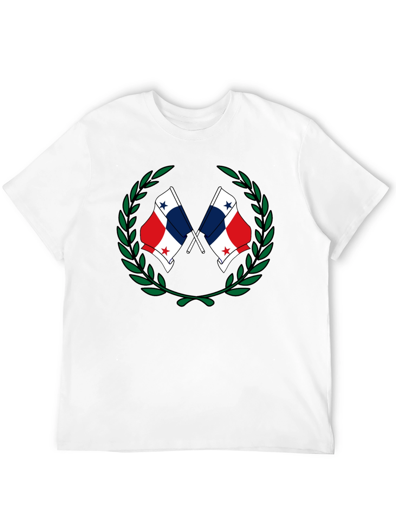 Panama Flag Laurel Wreath Graphic T-Shirt