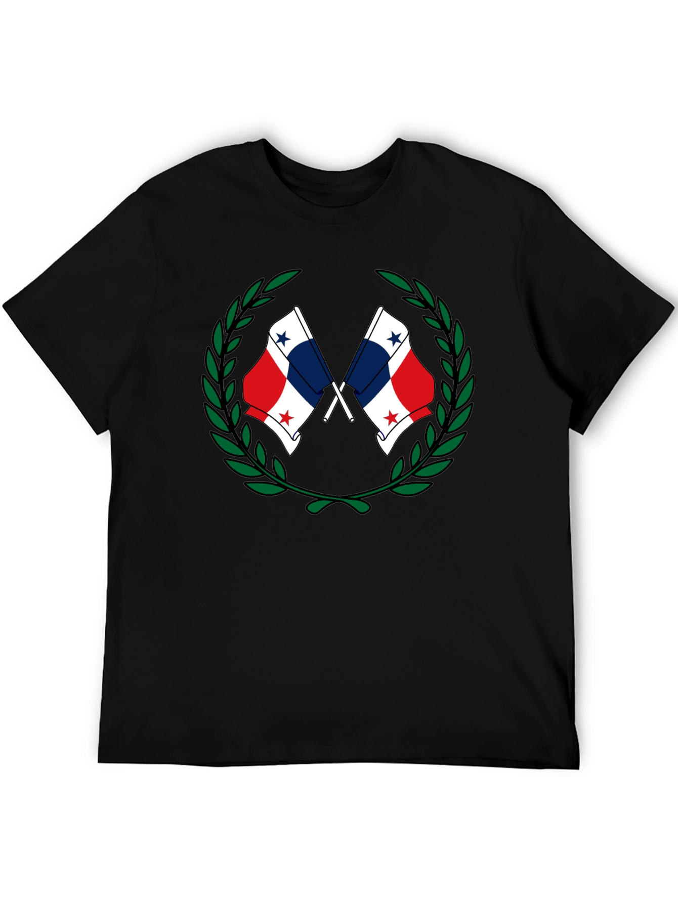 Panama Flag Laurel Wreath Graphic T-Shirt