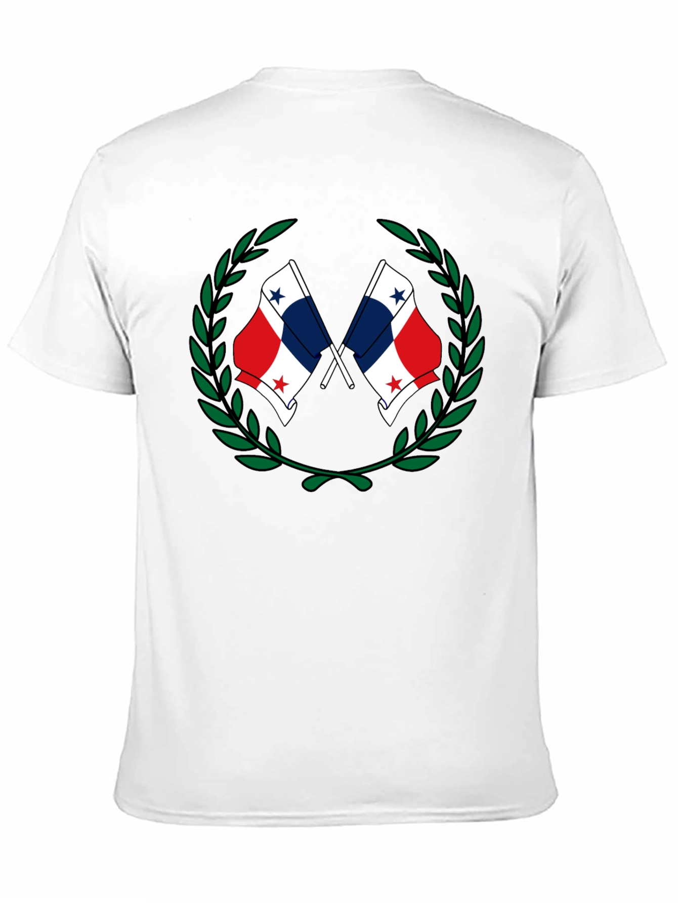 Panama Flag Laurel Wreath Graphic T-Shirt