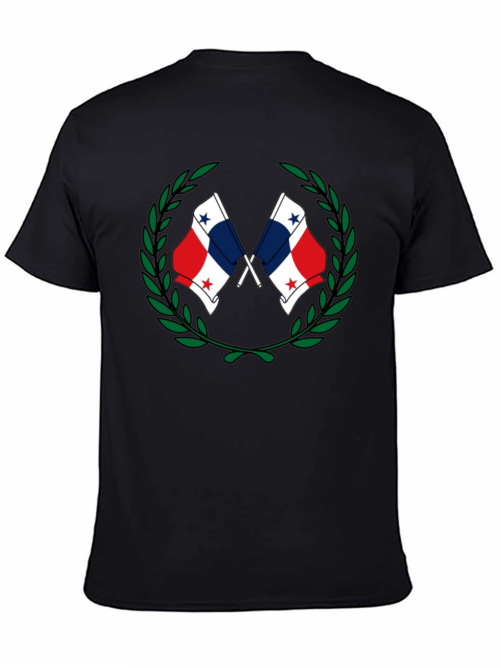 Panama Flag Laurel Wreath Graphic T-Shirt