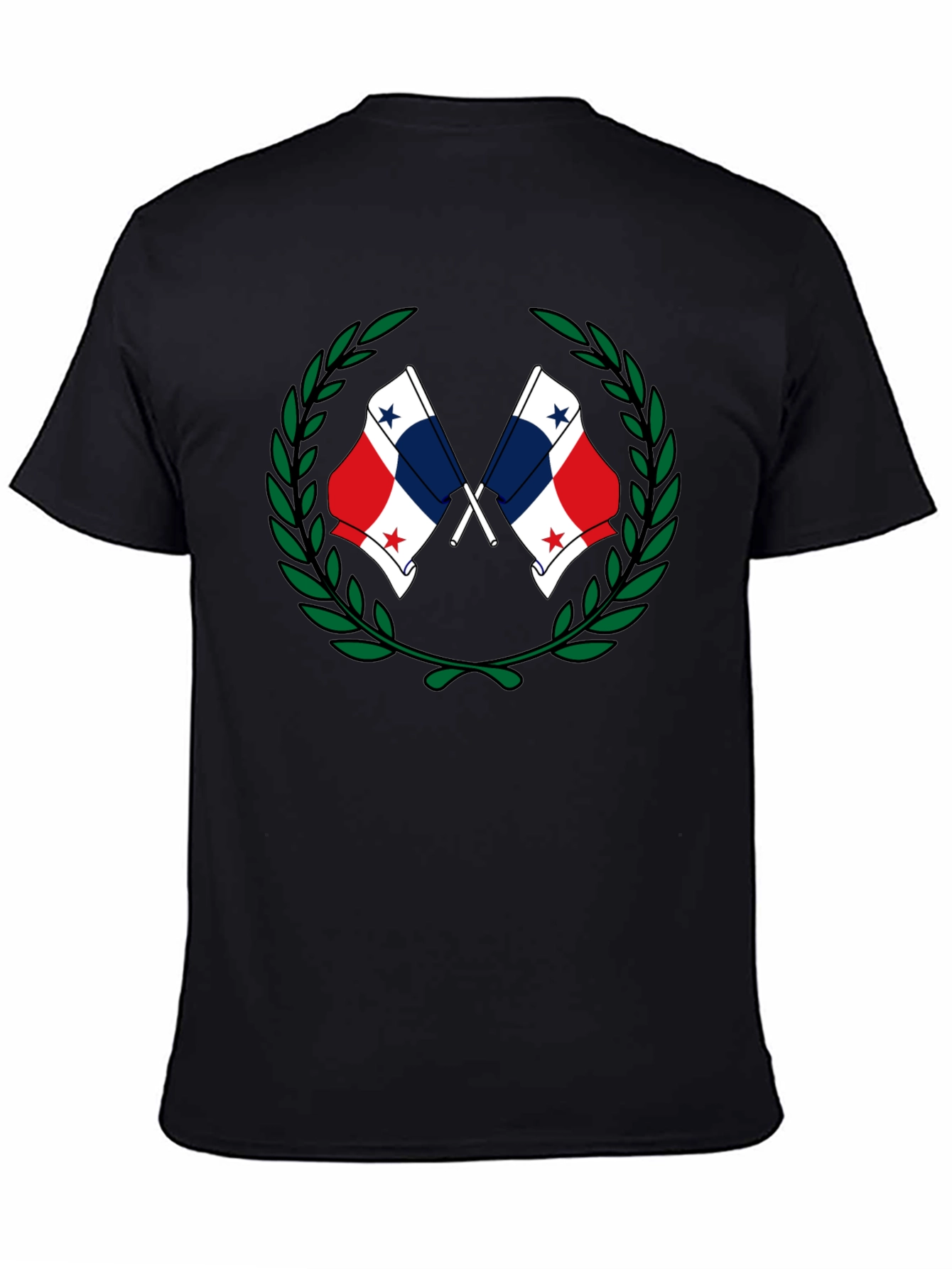 Panama Flag Laurel Wreath Graphic T-Shirt