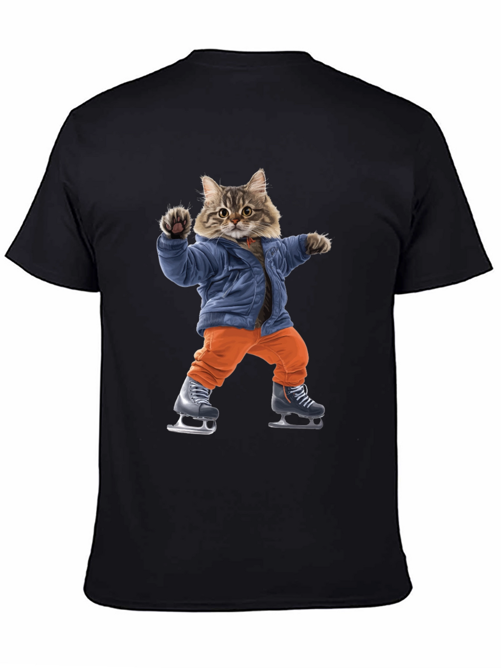 Cool Cat Ice Skating Graphic Tee