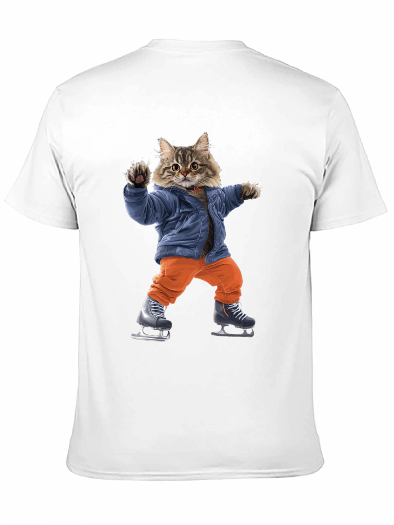 Cool Cat Ice Skating Graphic Tee