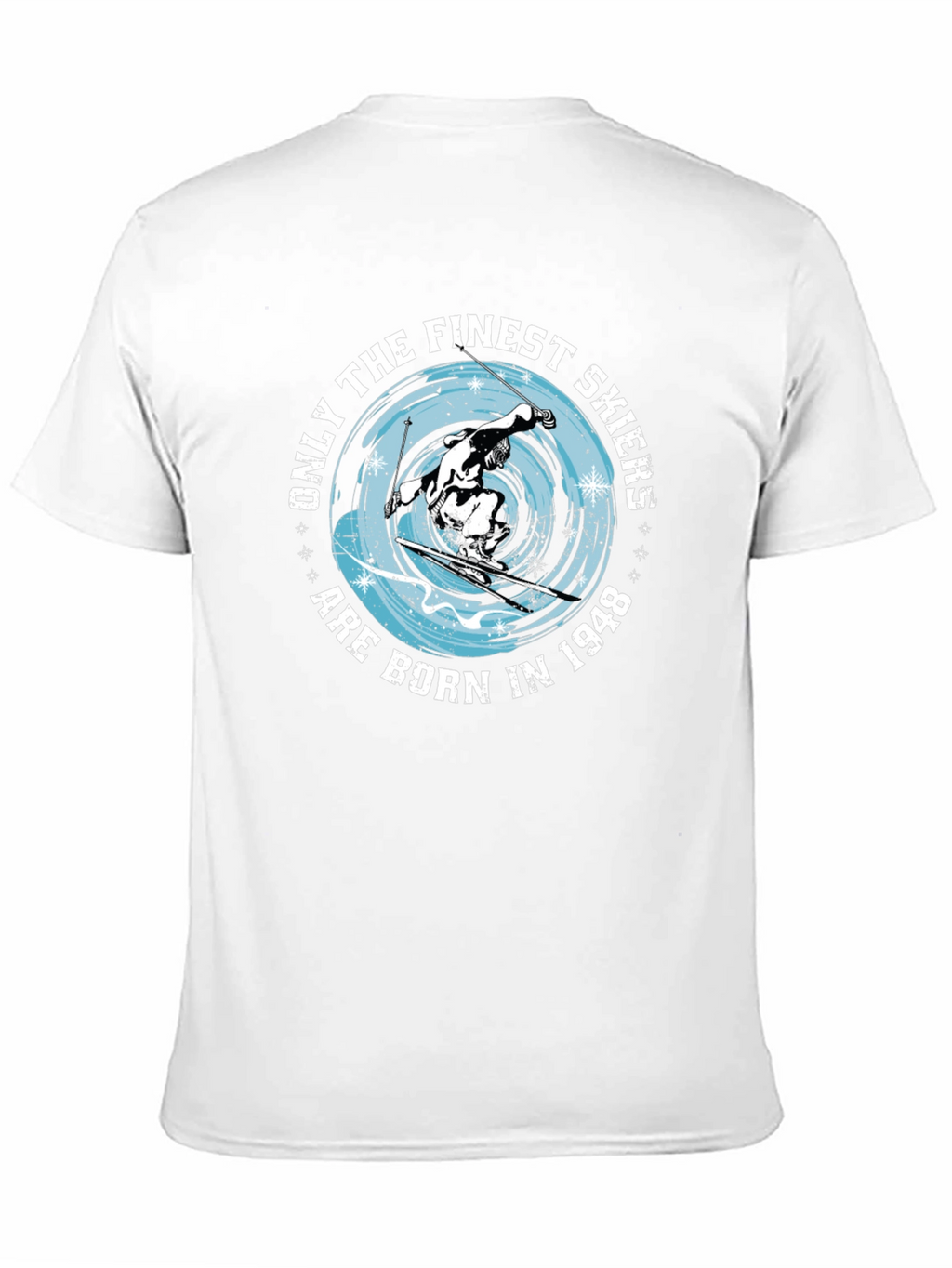 Finest Skiers Born in 1948 Black Graphic Tee