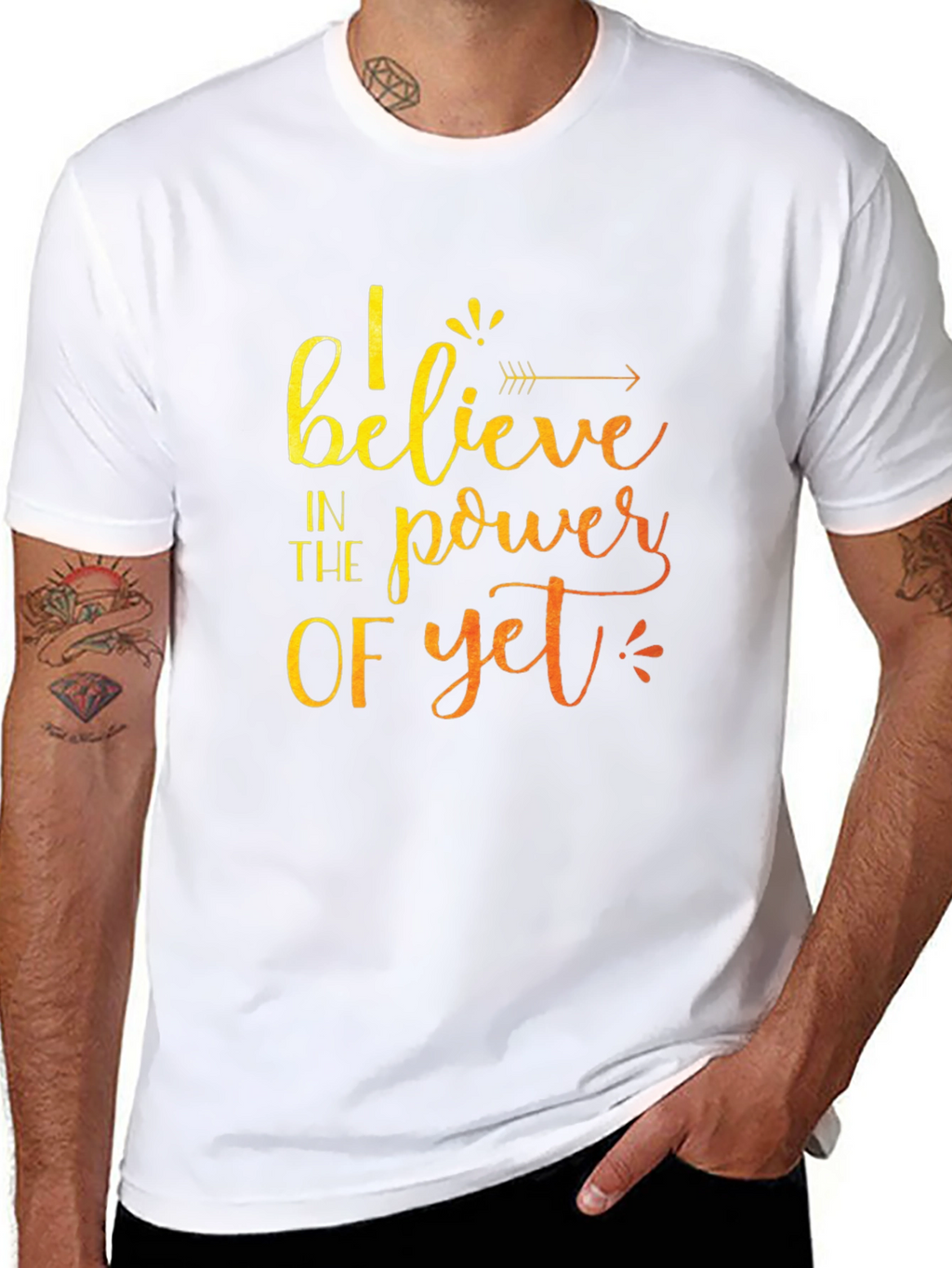 Believe In The Power Of Yet Black T-Shirt